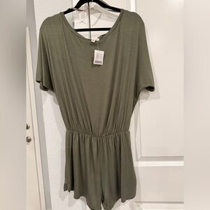 Olive Green Short Sleeve Dress